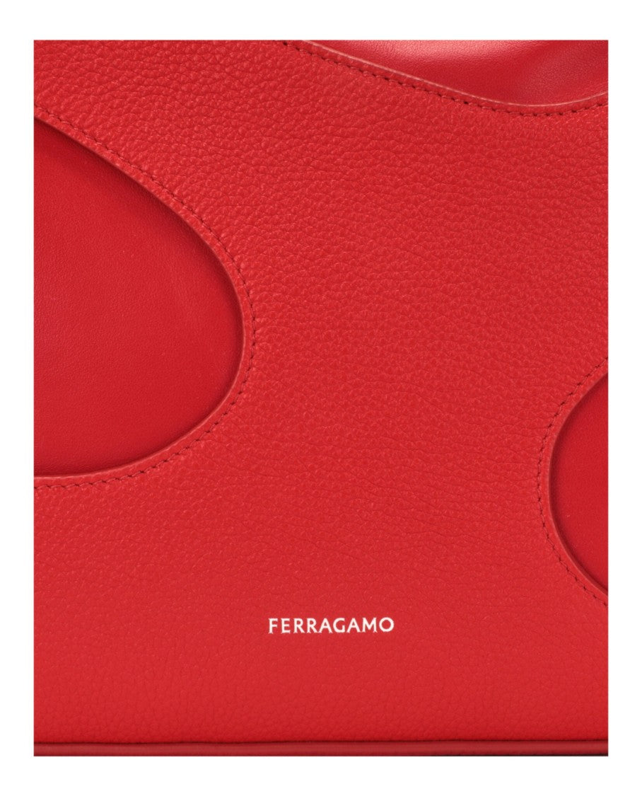 Ferragamo Cutout Leather Shoulder Bag