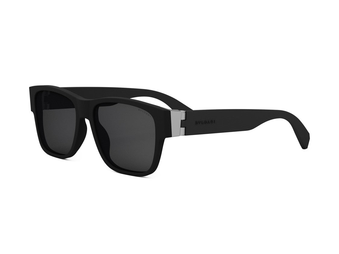 Bulgari Matte Black Bv40022i Square Acetate Sunglasses
