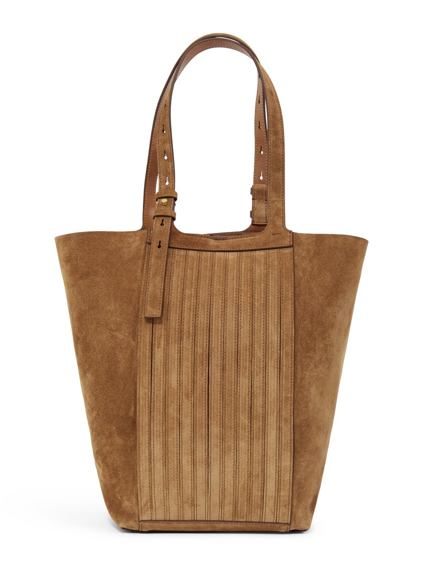 Golden Goose Fringed Palmellato Leather And Suede Handbag