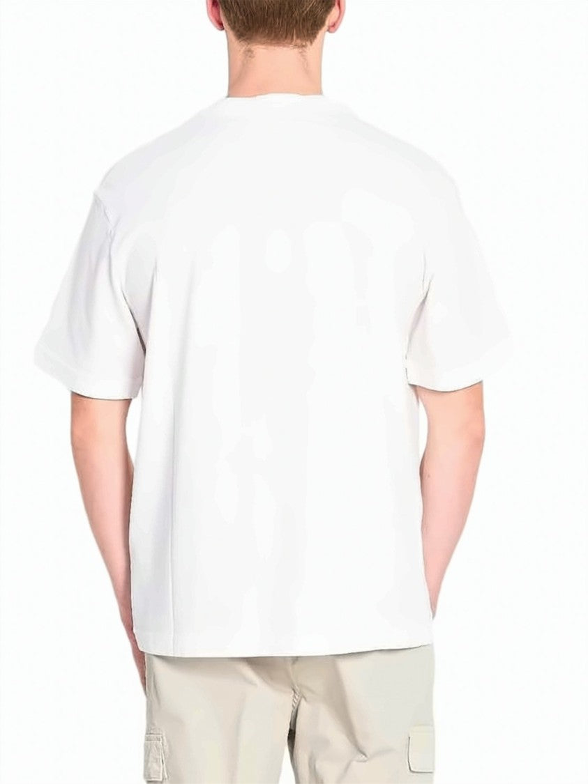 Stone Island White Lightweight Breathable Central Compass T-Shirt