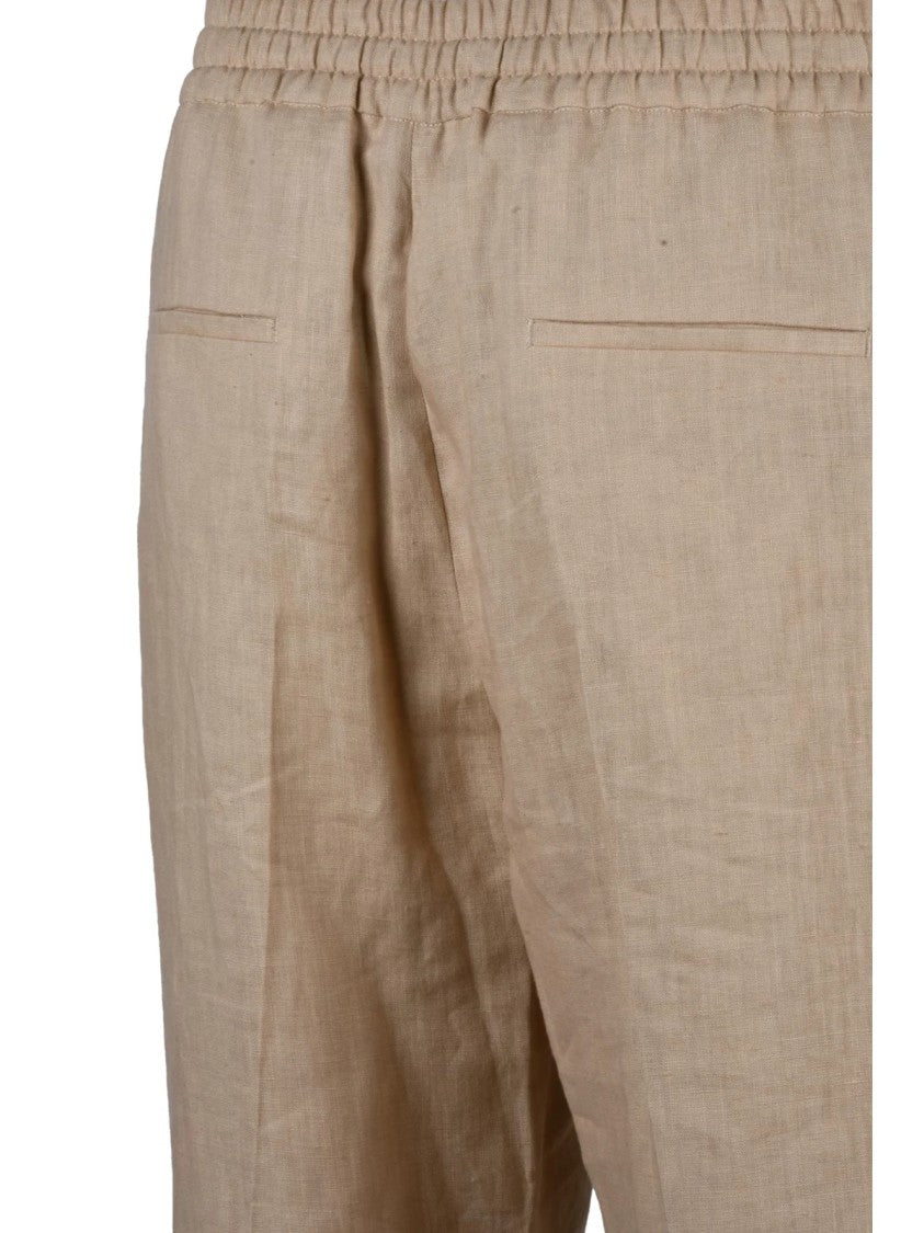 Eleventy Linen Chino Trousers - Beige