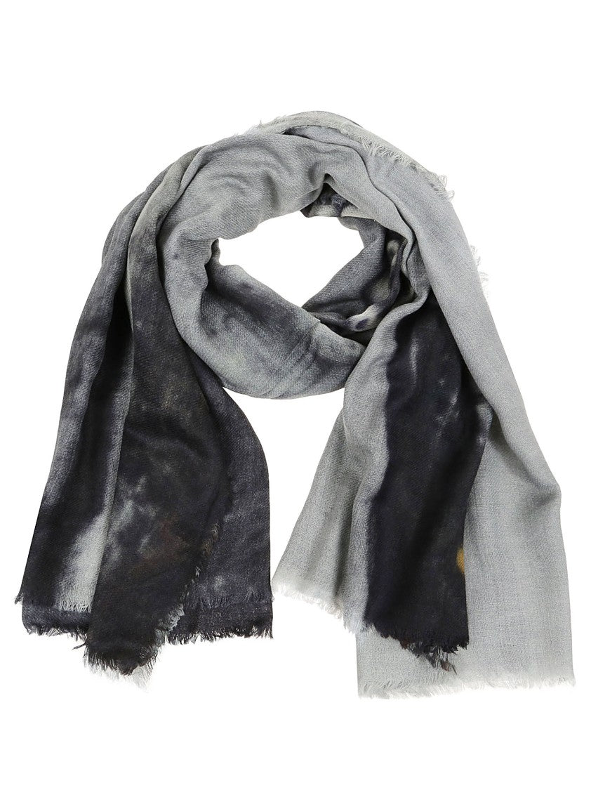 Talking Walls Gradient Wool Scarf With Ornamental Patterns