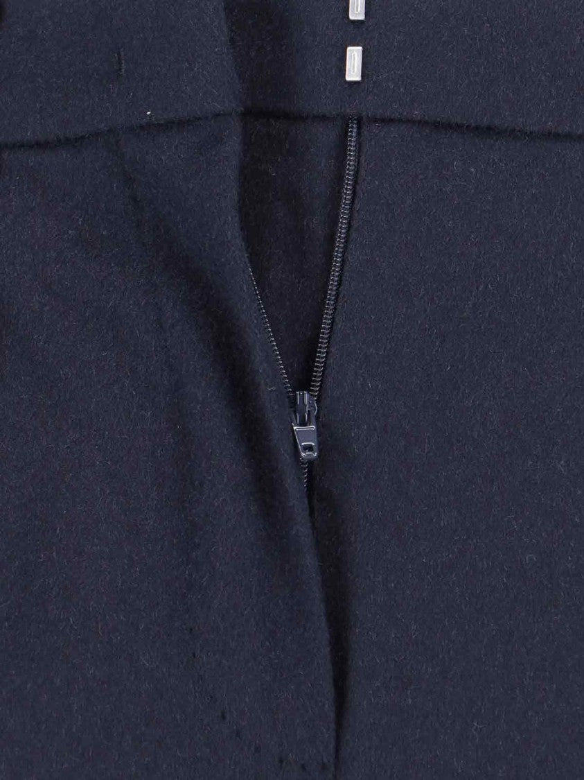Max Mara High-Waisted Navy Tailored Trousers