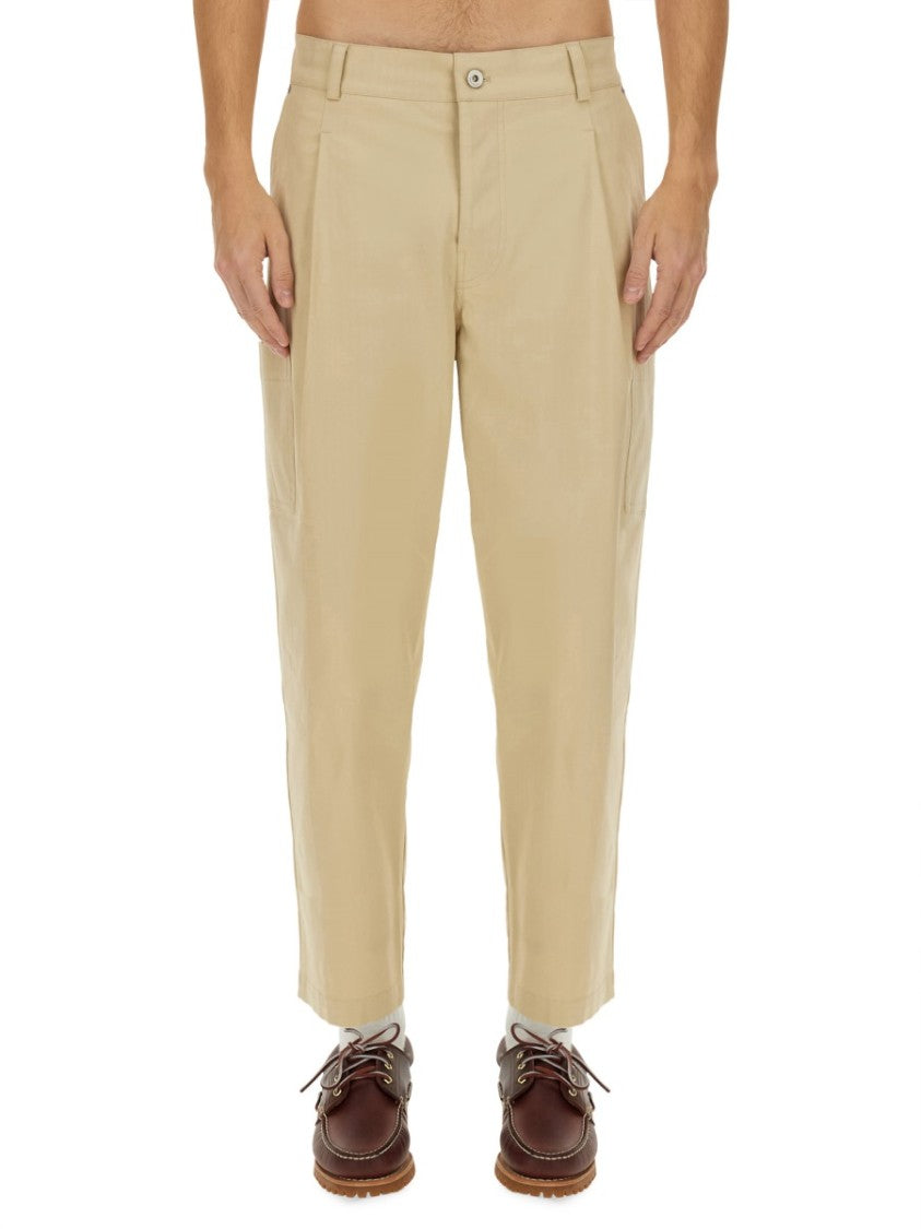 Drôle De Monsieur Relaxed Fit Cropped Pants With Tapered Leg