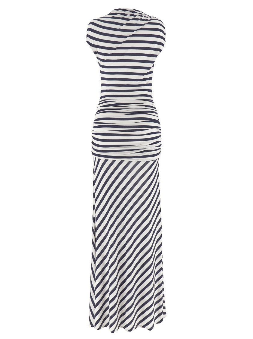 Self-Portrait 'Navy Stripe Jersey Maxi' Dress