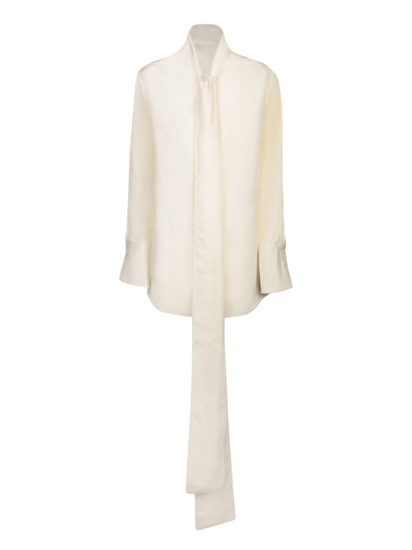 Givenchy Silk Blouse With Lavalliere Collar