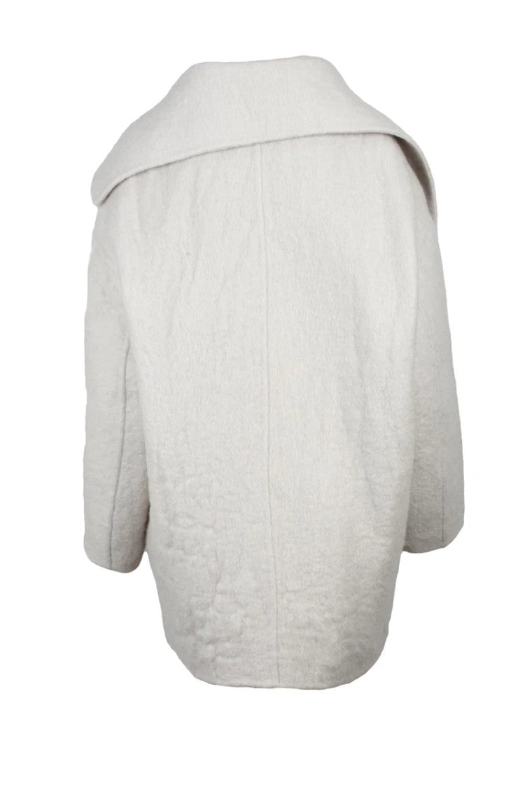 Fabiana Filippi Mohair Wool Coat - Light Grey