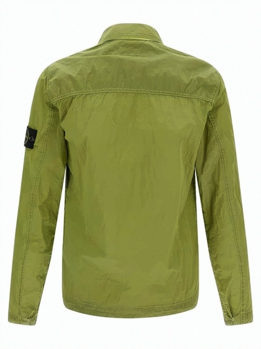 Stone Island Lightweight Long-Sleeve Shirt With Zippered Front