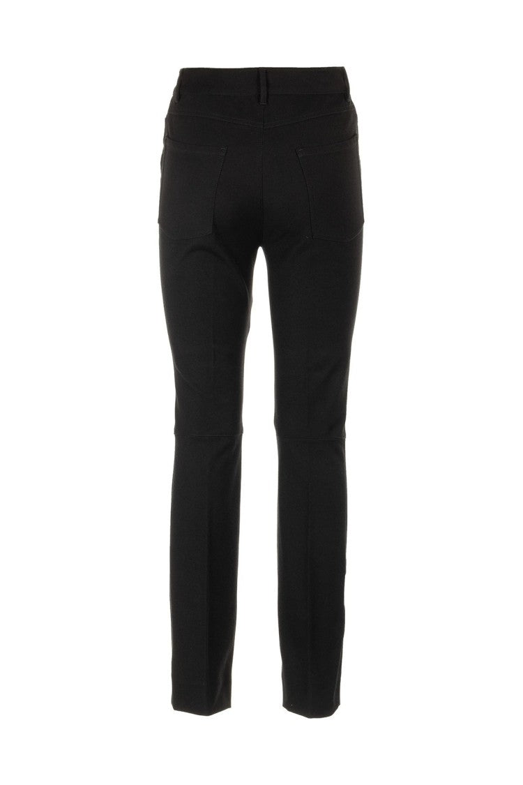 Max Mara Black Cotton-Blend Straight-Leg Pants