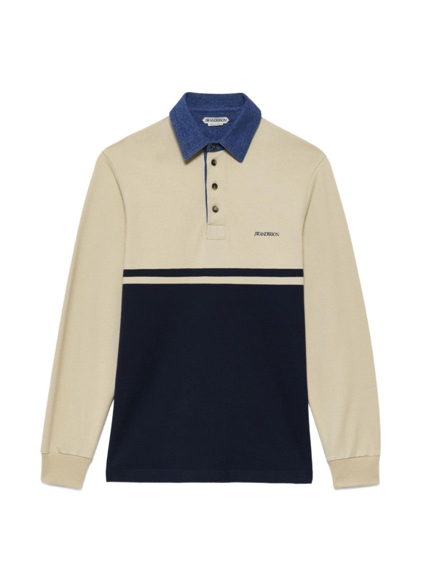 J. W. Anderson Multicolor Color-Block Long-Sleeve Polo Shirt