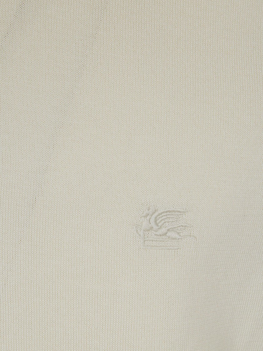 Etro Short-Sleeved Cotton Knit Polo Shirt With Classic Collar