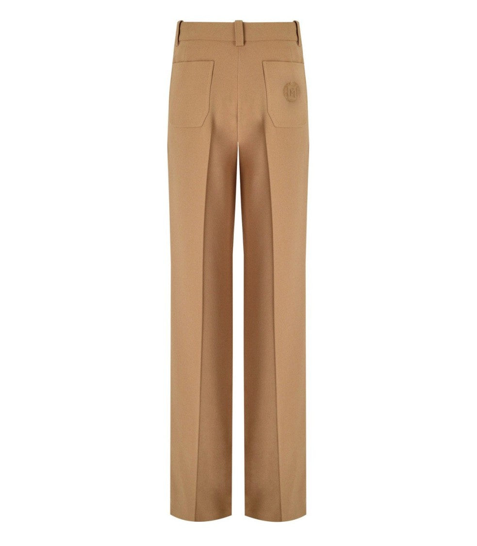 Elisabetta Franchi Camel Palazzo Pants