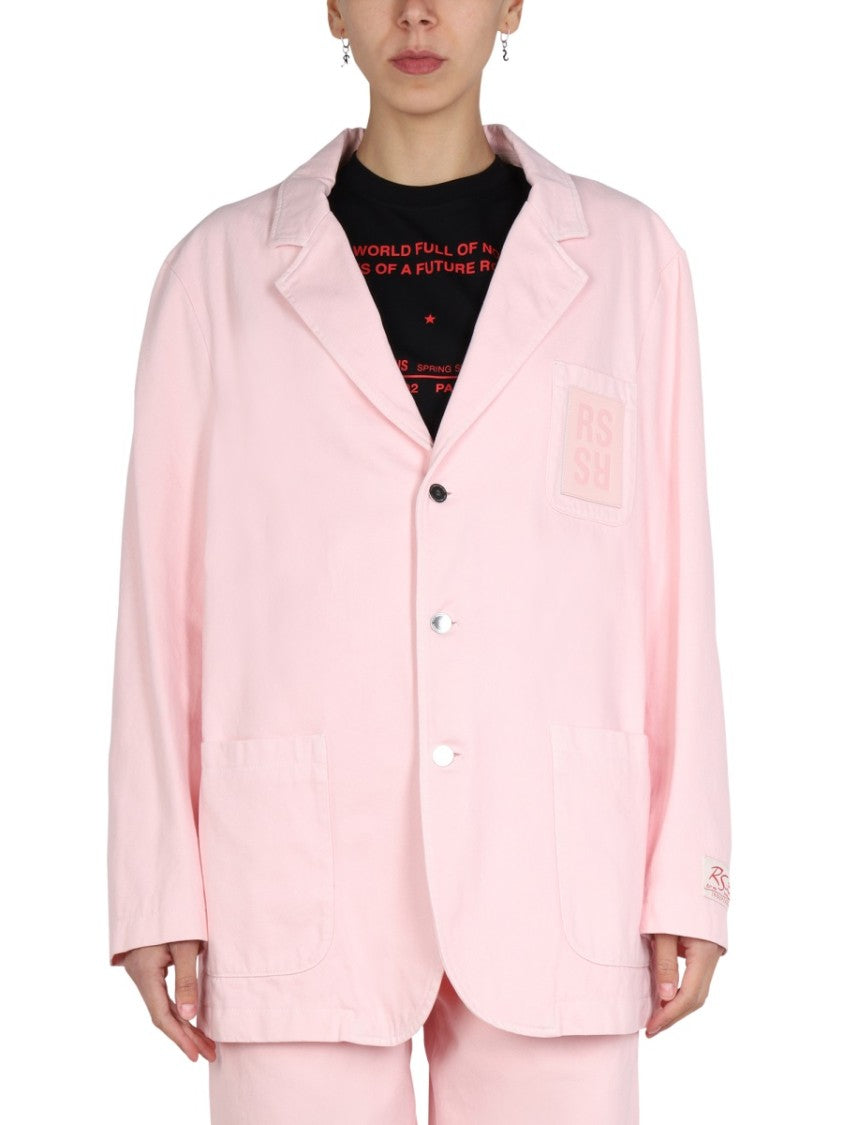 Raf Simons Relaxed Oversized Jacket With Notched Lapels