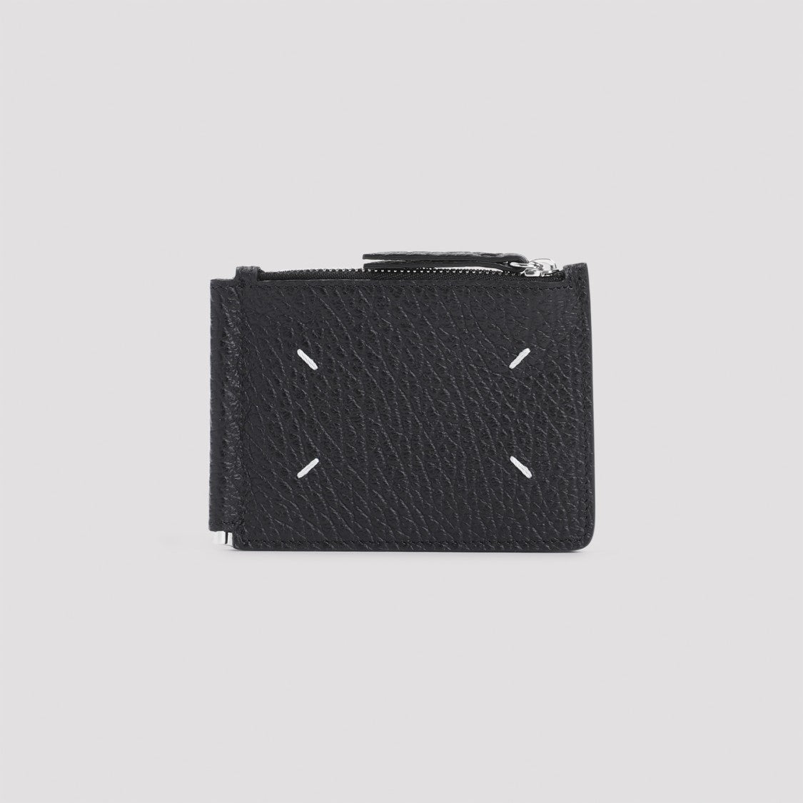 Maison Margiela Black Calf Leather Slim 2 Pincer Wallet