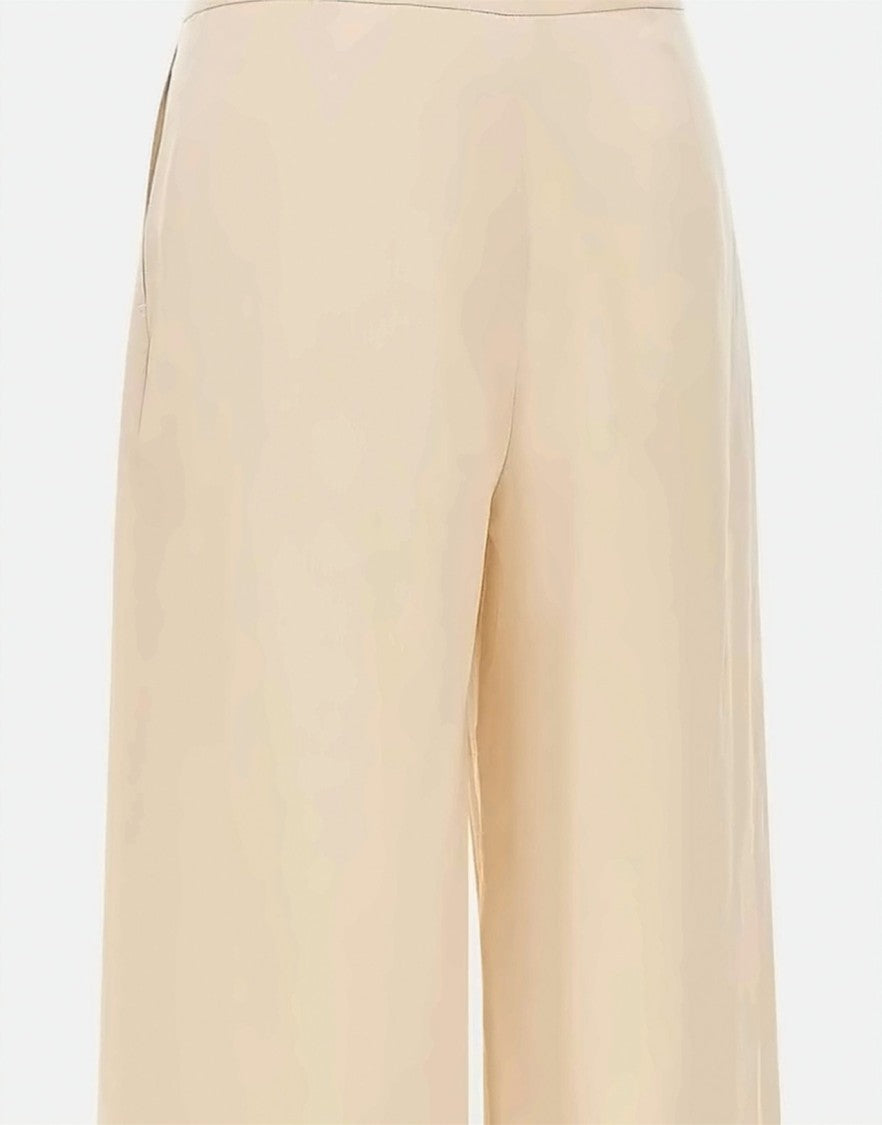 Max Mara Wide-Leg Cropped Pants With Clean Waistband