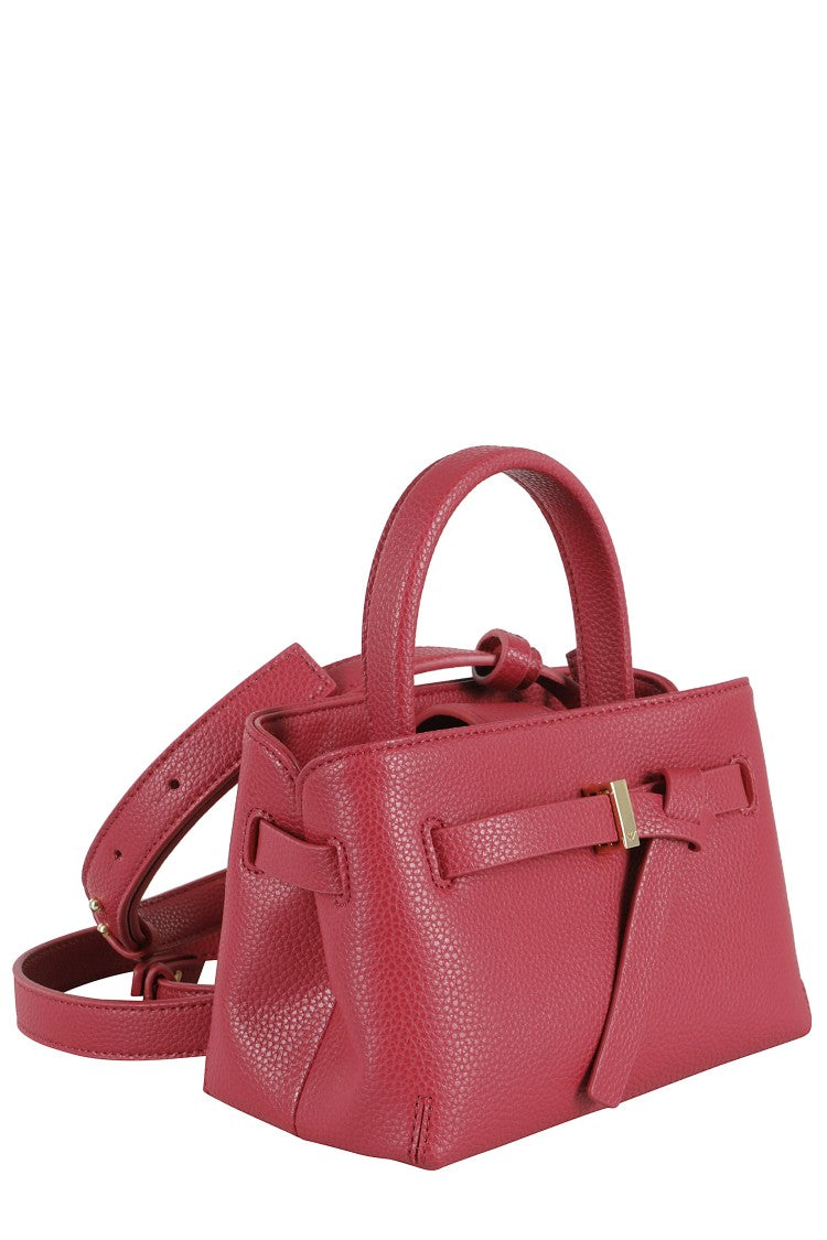 Emporio Armani Structured Red Leather Mini Bag