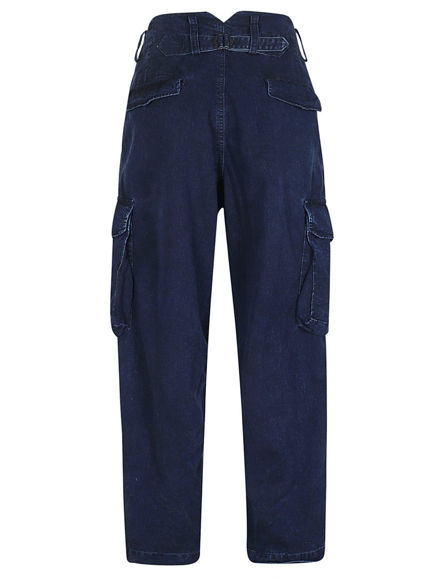 Yohji Yamamoto Relaxed Fit High-Waisted Cargo Trousers