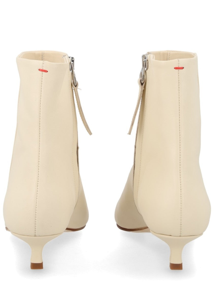 Aeydē Neutrals Sofie Pointed Toe Nappa Boots