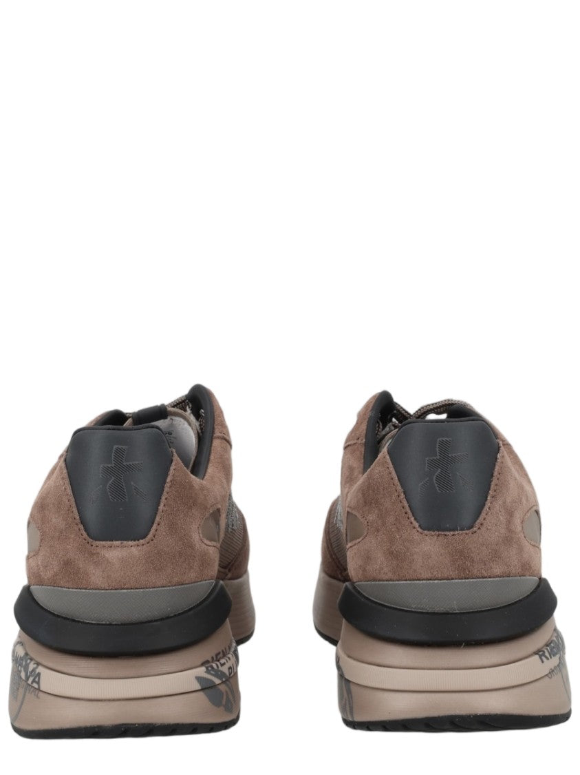 Premiata Moerun Layered Chunky Calfskin Sneakers