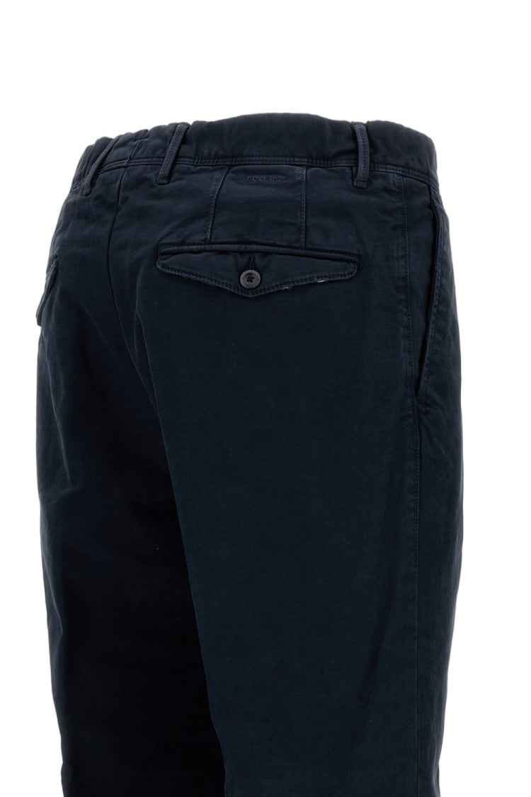 Incotex Tailored Cotton Trousers With Back Flap Pockets