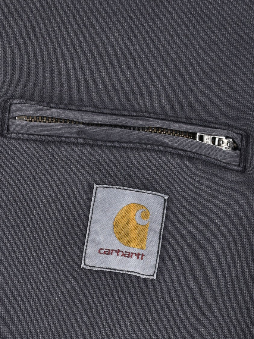 Carhartt Wip Black Detroit Worn Zip-Up Sweatshirt