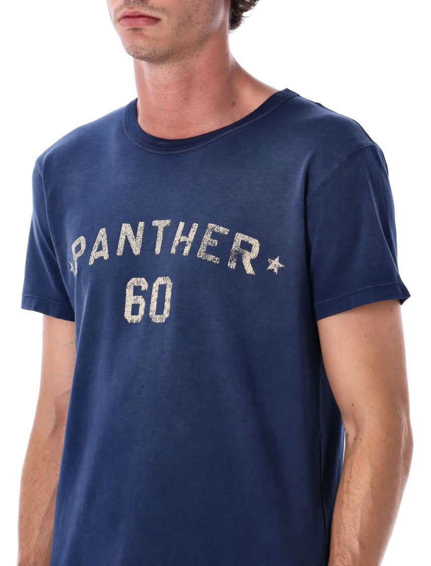 Valentino Garavani Navy Cotton T-Shirt With Chez Print