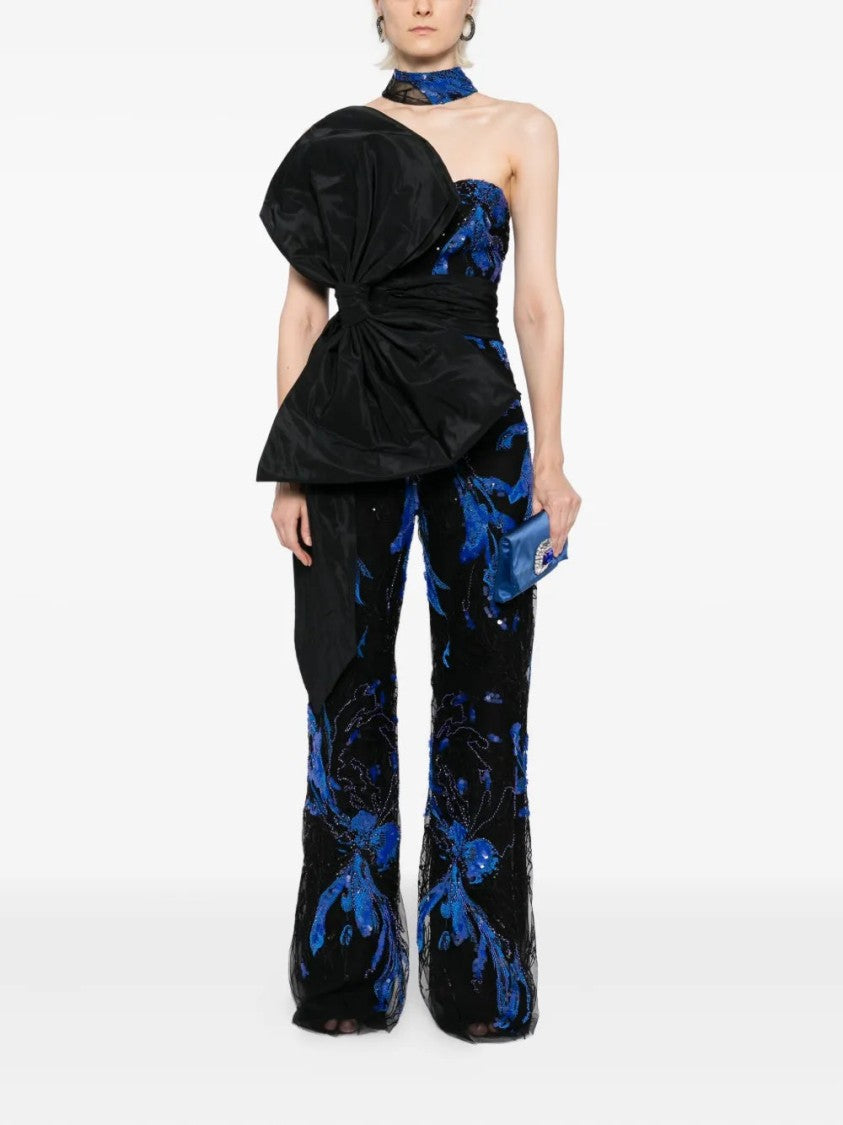 Saiid Kobeisy Embroidered Strapless Jumpsuit