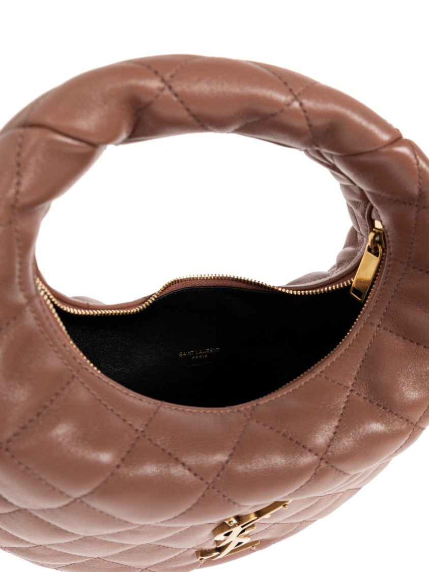 Saint Laurent Icare Xl Quilted Brown Shoulder Bag