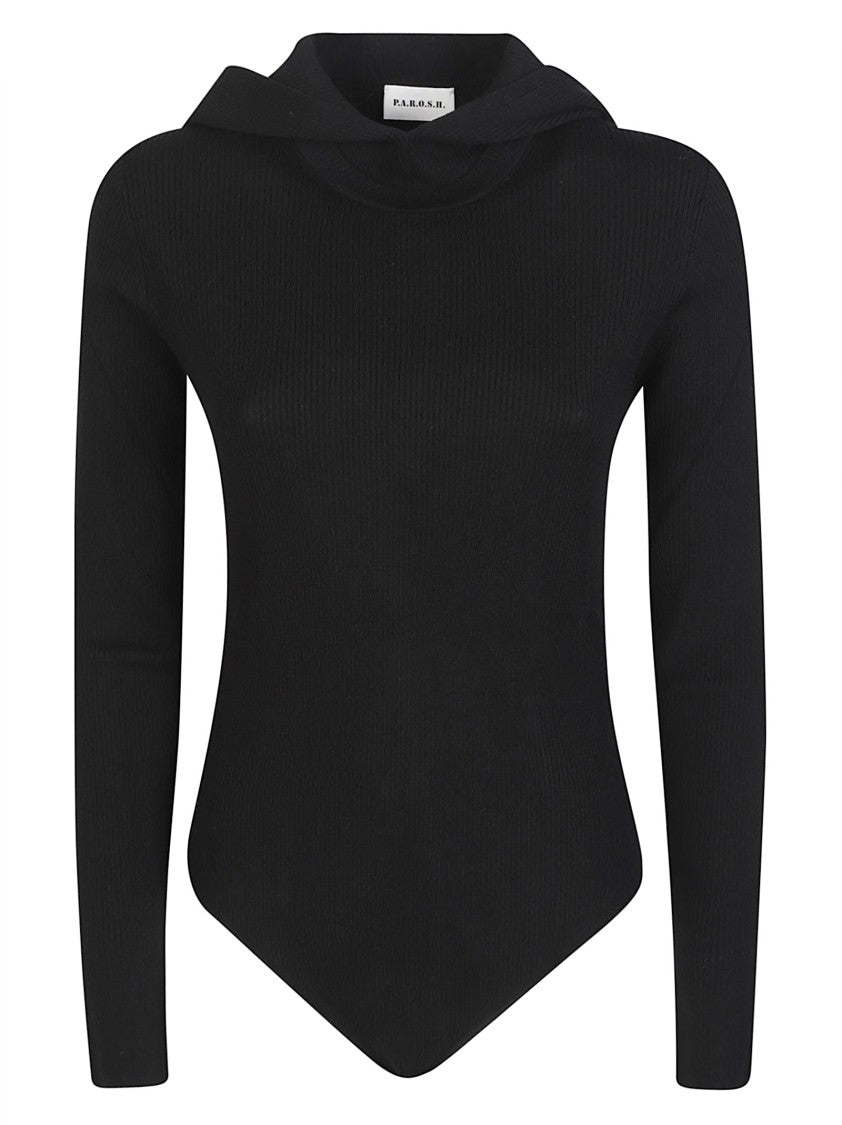 P.A.R.O.S.H. Leila Ribbed Wool Long Bodysuit
