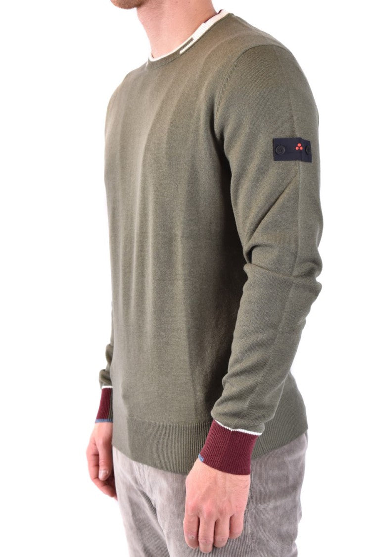 Peuterey Multicolor Crew Neck Knitwear With Ribbed Cuffs
