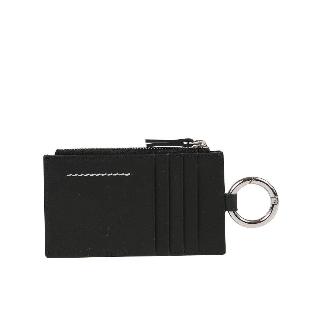 Mm6 By Maison Margiela Zipped Card Holder With Ring