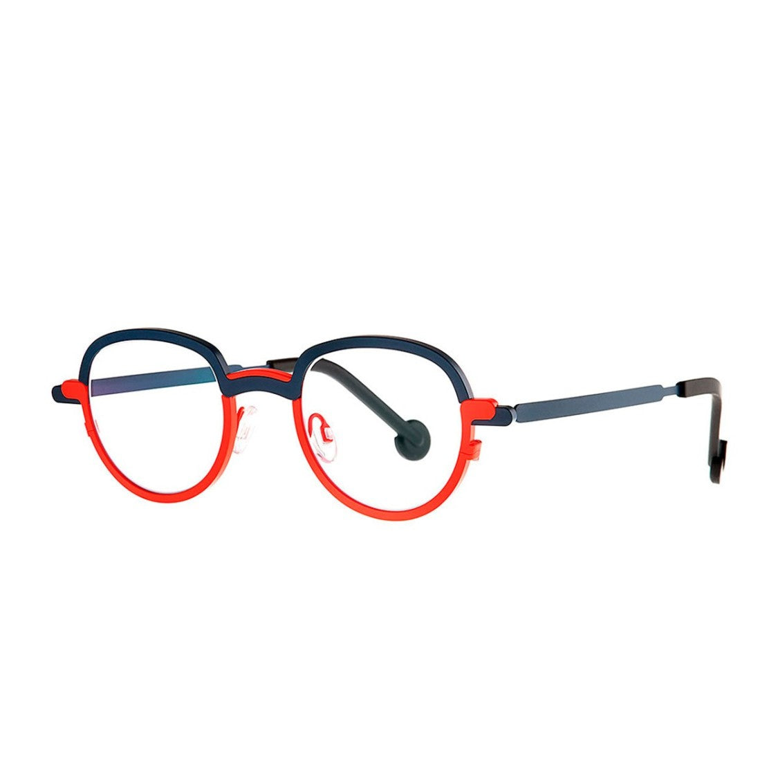 Theo Eyewear Blue Mong Kok Titanium Sunglasses