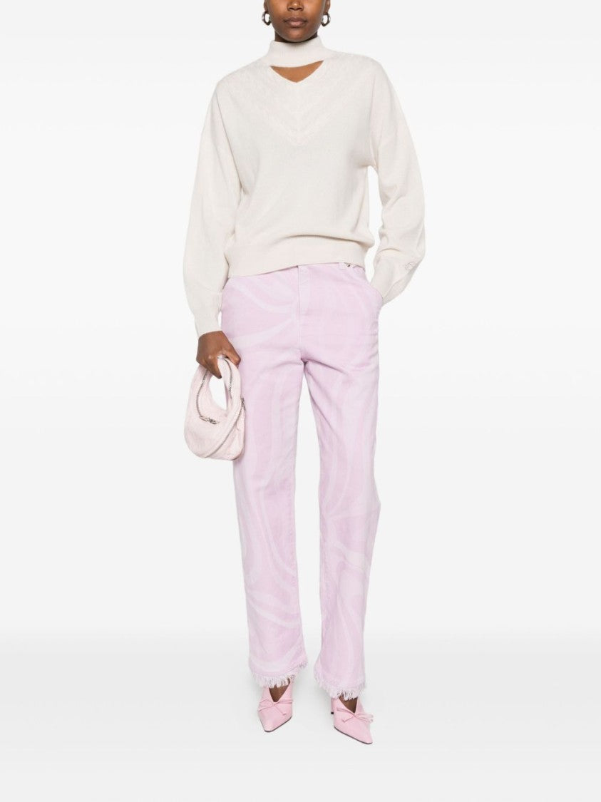 Blugirl Beige Wool And Cashmere Blend Sweater