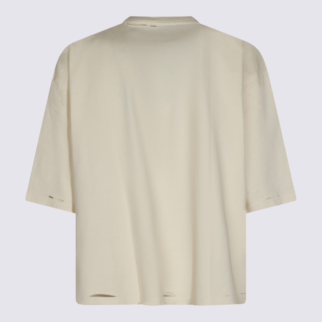 Willy Chavarria Distressed Oversized T-Shirt With Graphic Eagle Design
