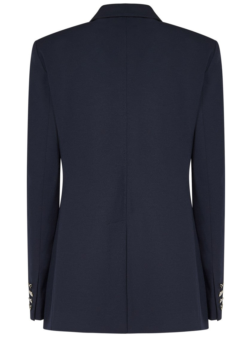 Max Mara Double-Breasted Blazer With Gold-Tone Buttons And Tailored Fit