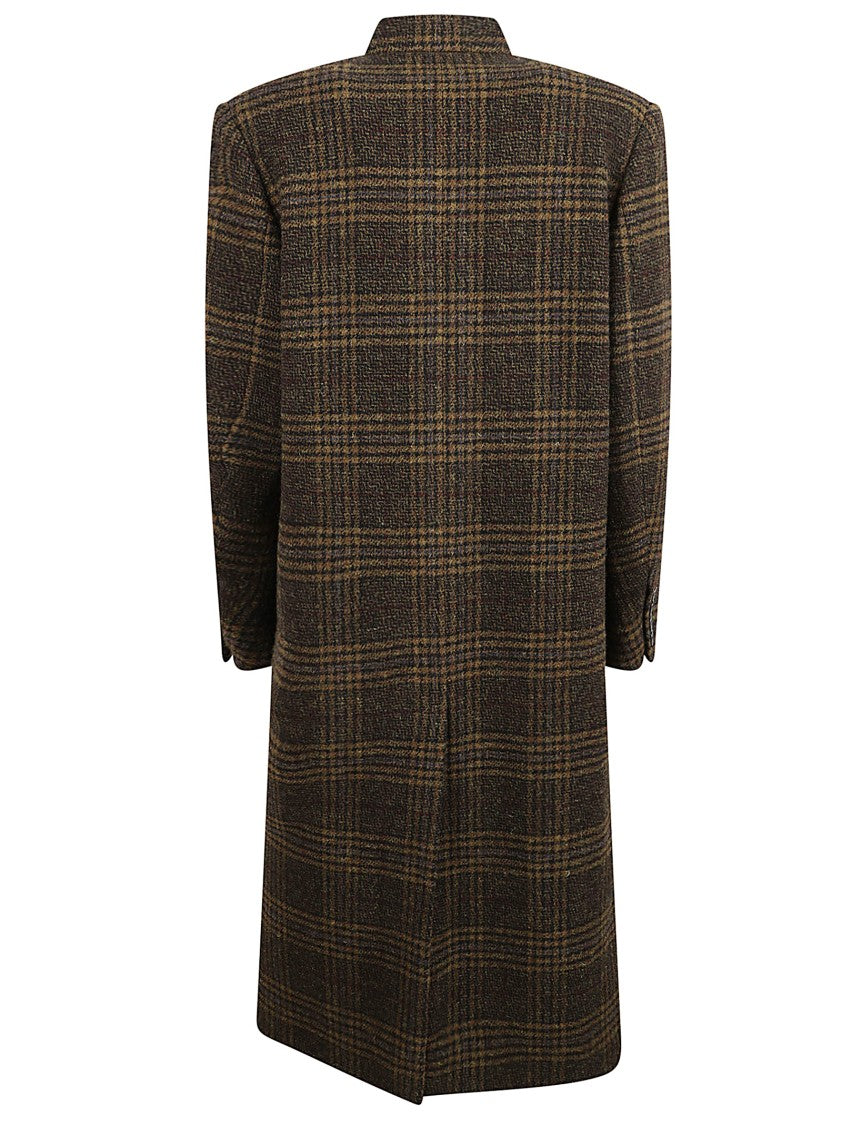 Isabel Marant Long Wool Coat With Peak Lapels