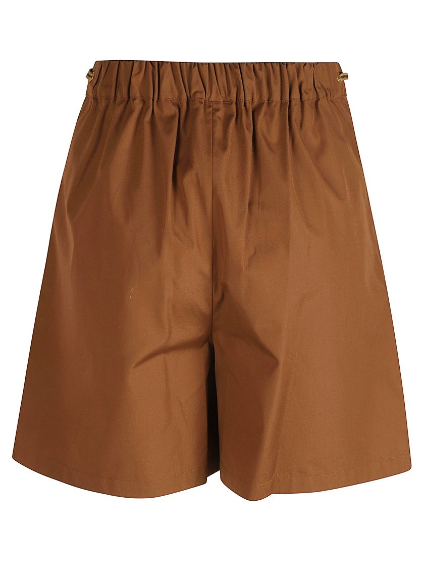 Max Mara Relaxed Fit Brown Cotton Shorts