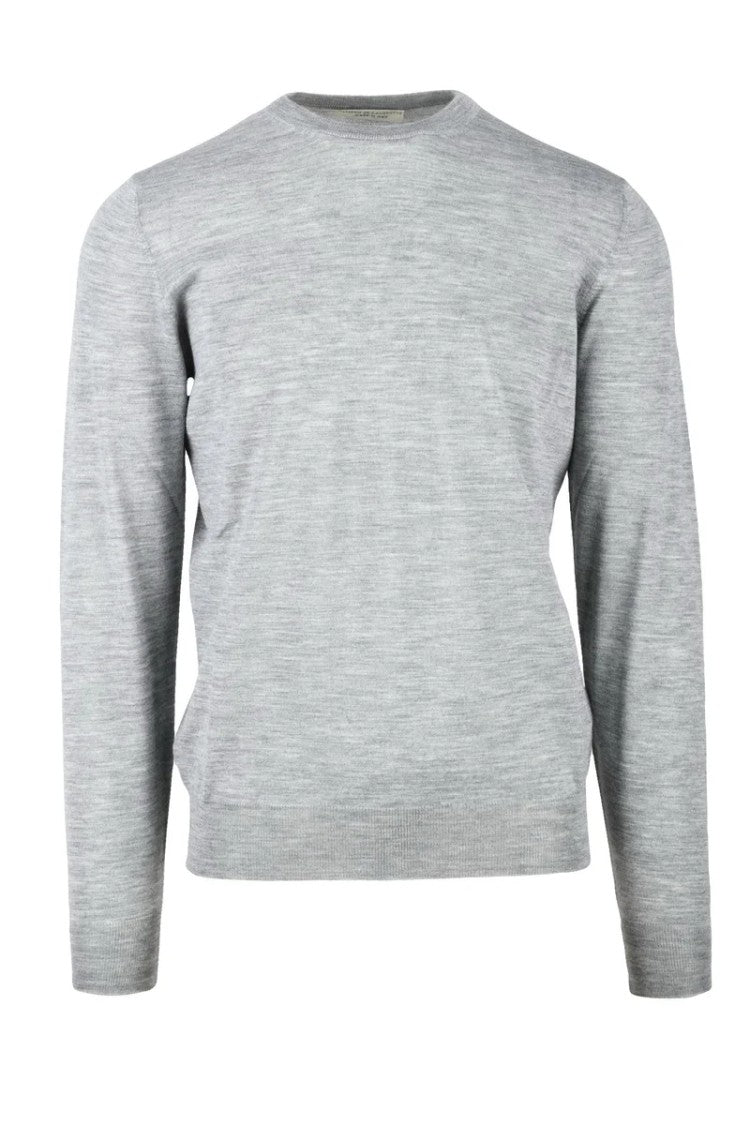 Filippo De Laurentiis Mouse Grey Merino Wool Men's Crewneck Sweater