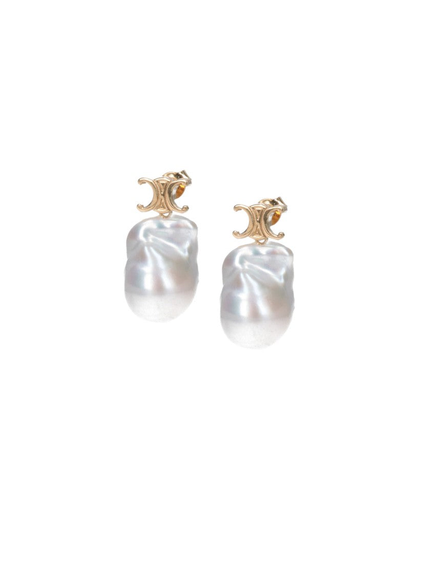 Céline "Les Perles Baroque" Earrings Gold-Tone