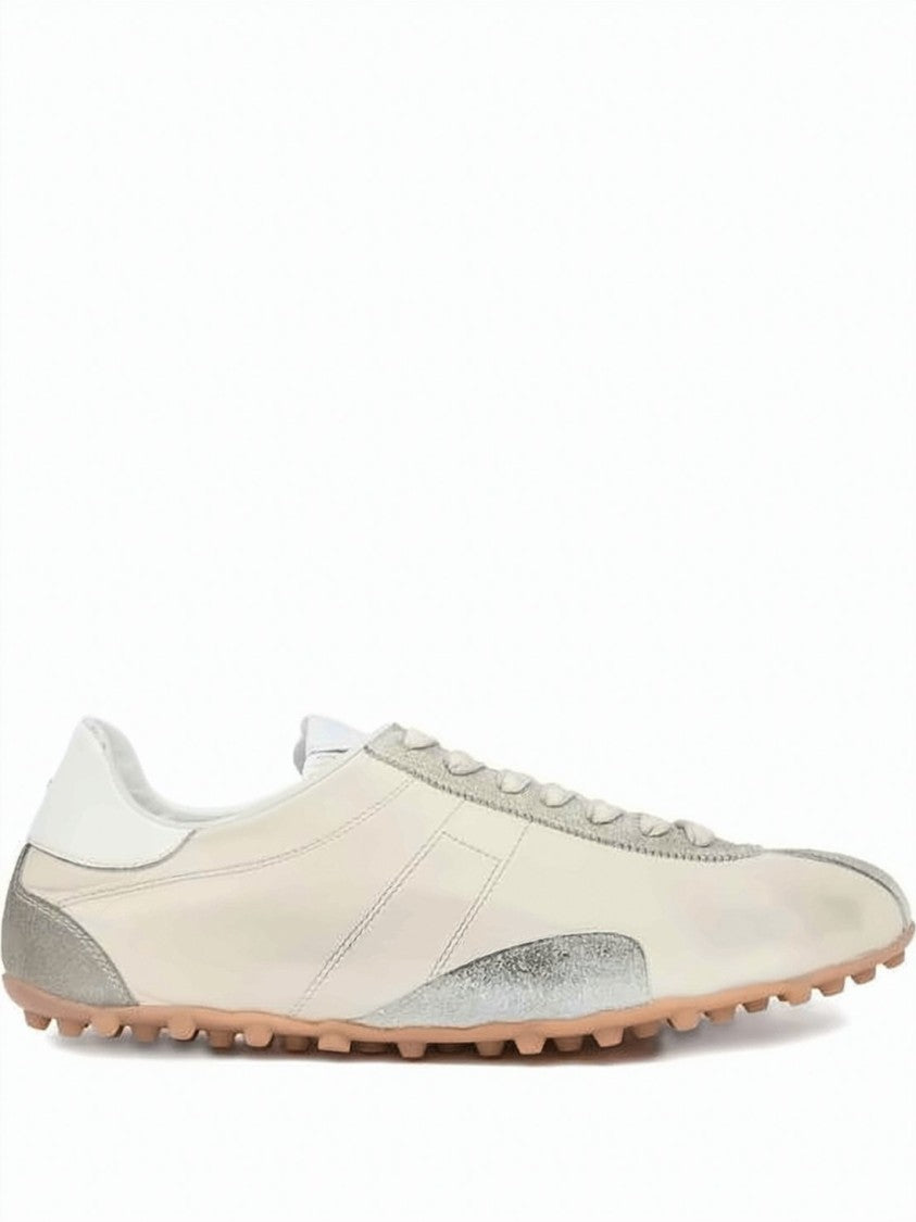 Maison Margiela Low-Profile Sneakers With Suede Accents And Textured Sole