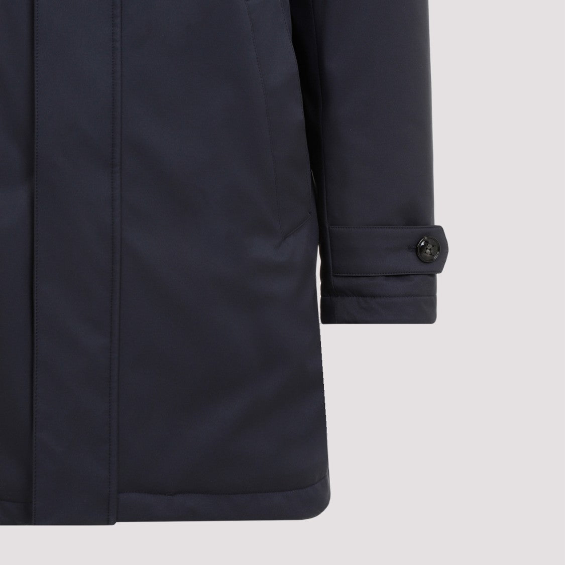 Kiton Blue Single-Breasted Coat