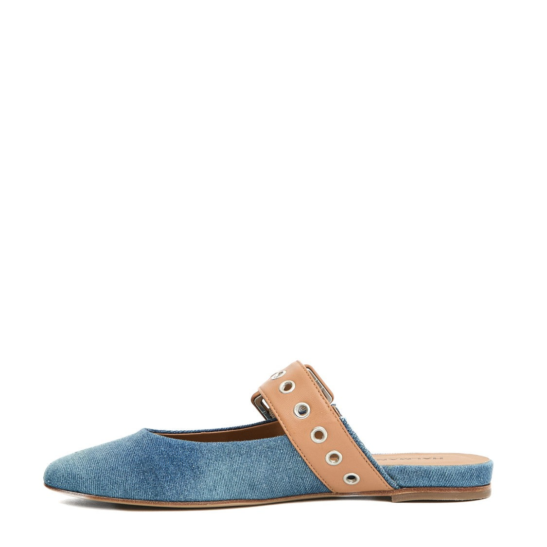 Halmanera Sabot Tessuto Jeans E Cuoio