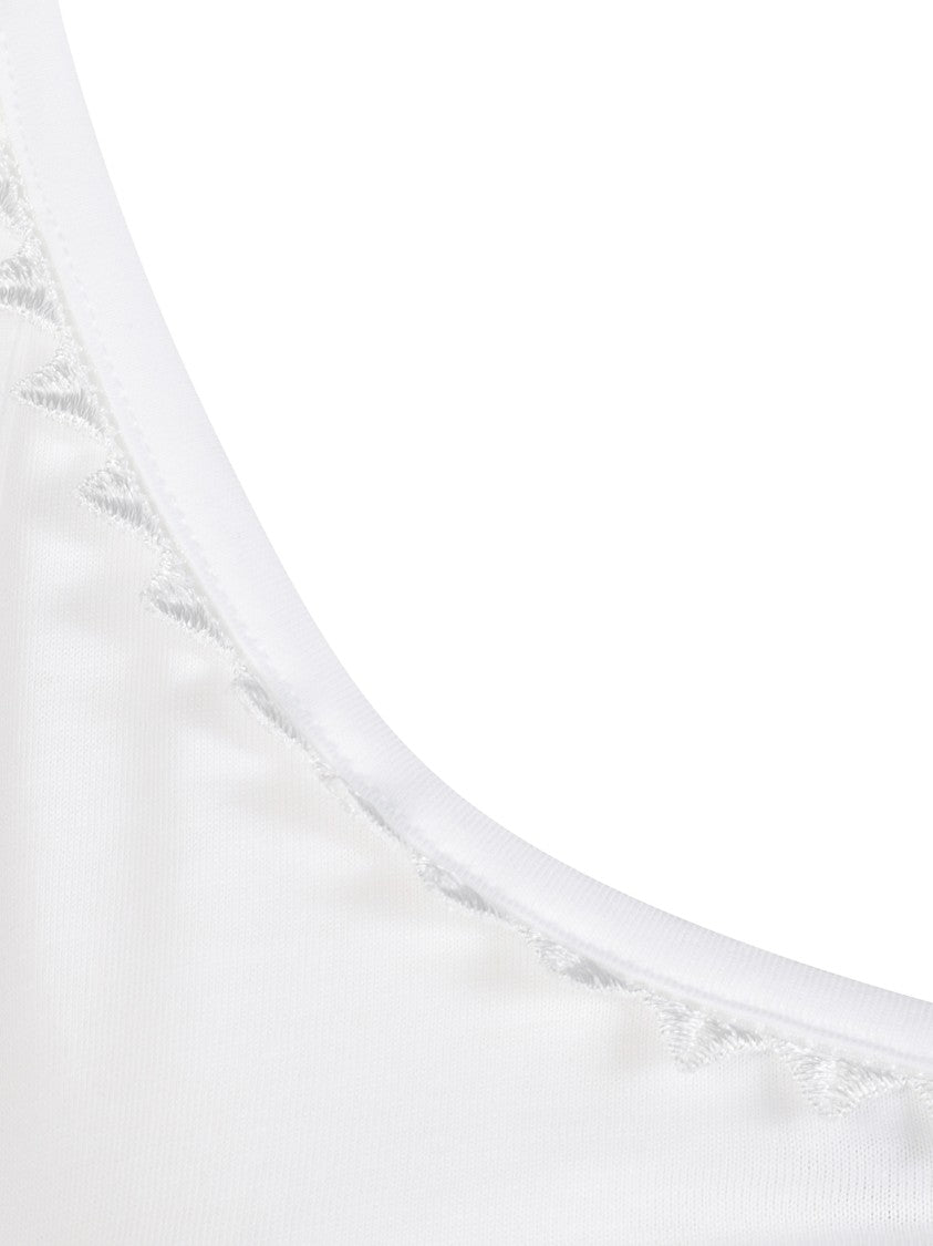 Jacquemus White Front Button Placket Cotton Tank Top