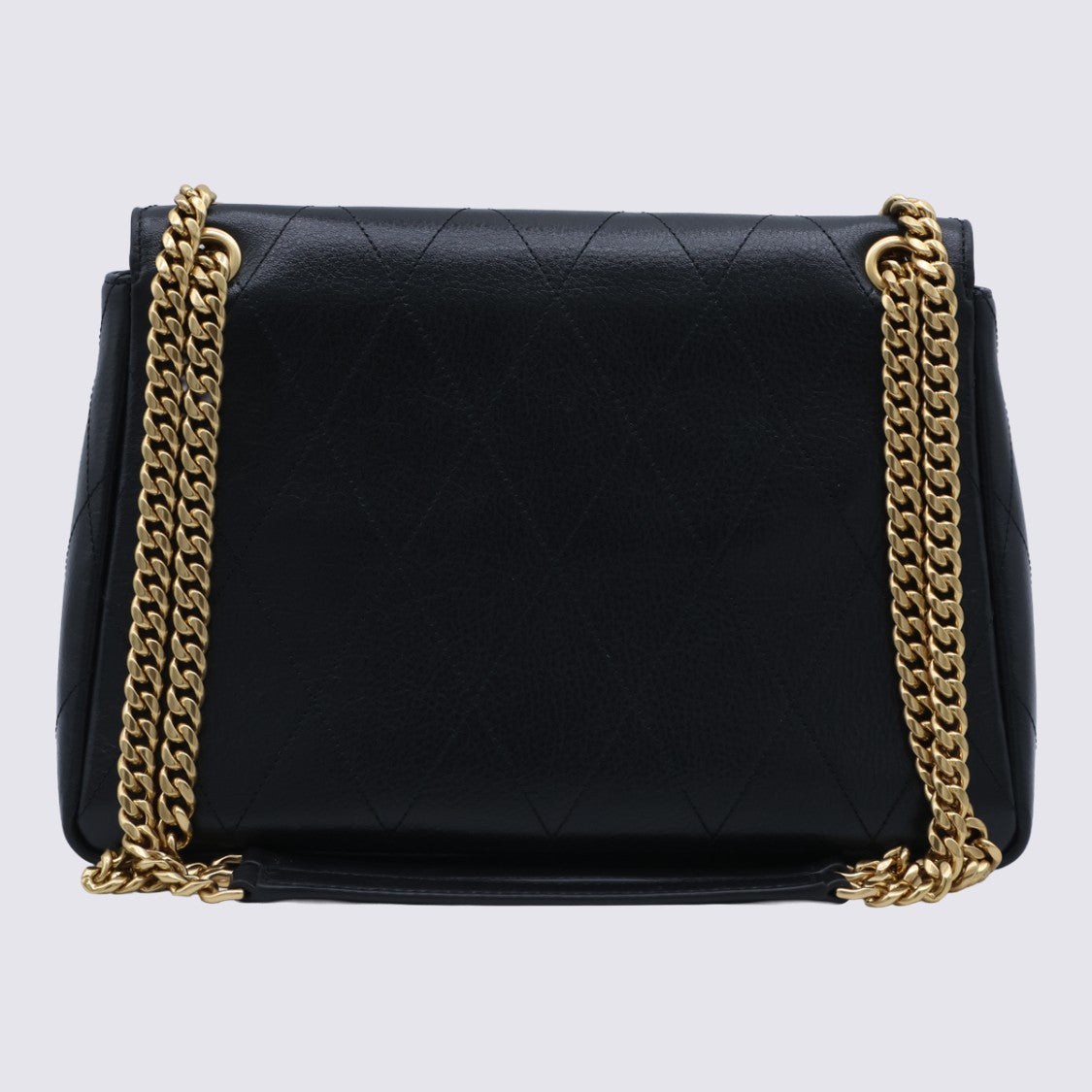 Tory Burch Structured Quilted Handbag With Gold-Tone Clasp And Chain Strap