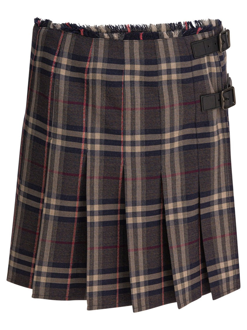 Burberry "Check" Wool Mini Kilt