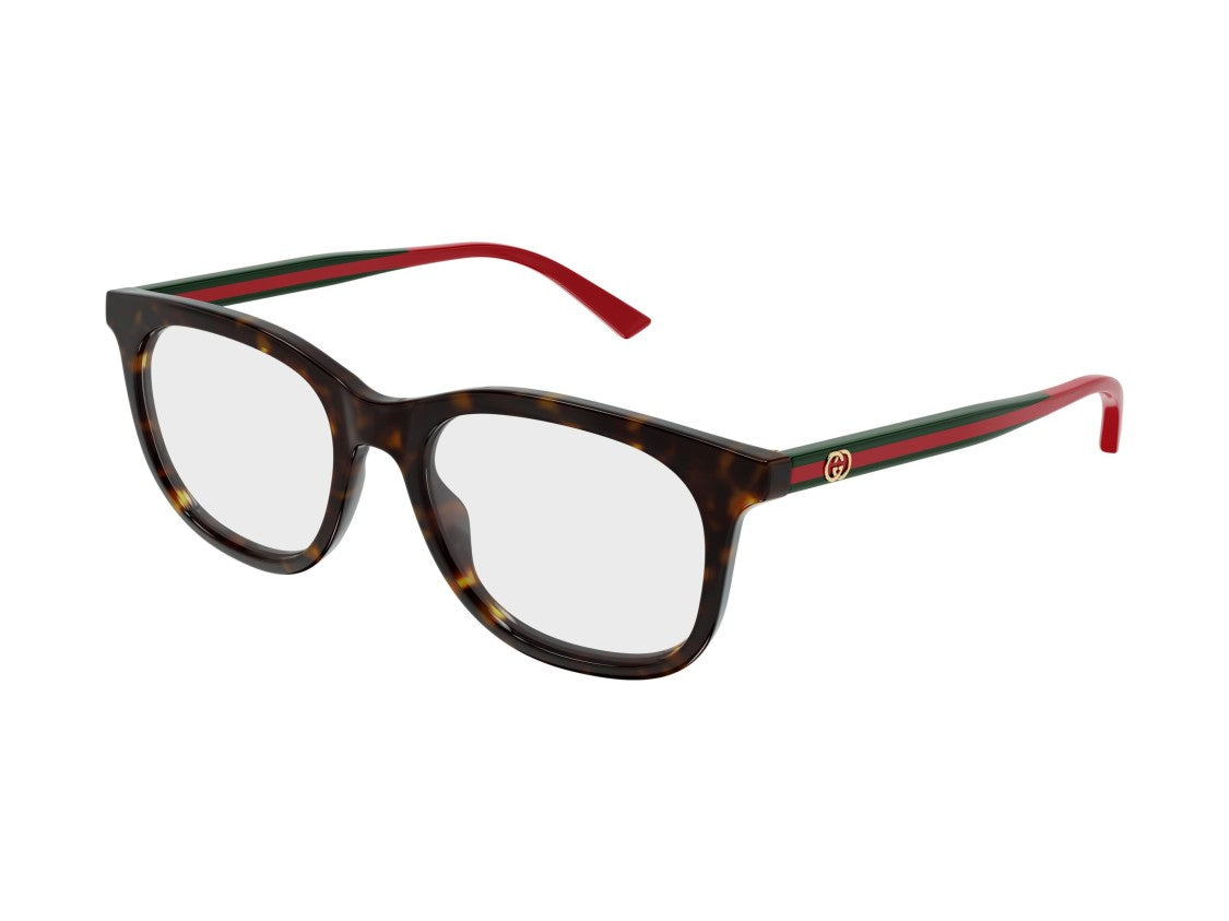Gucci Gg1990o Striped Tortoiseshell Square Eyeglasses