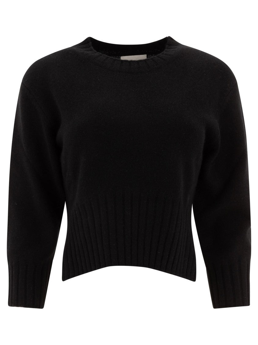Loulou Studio Cropped Black Cashmere Knitwear