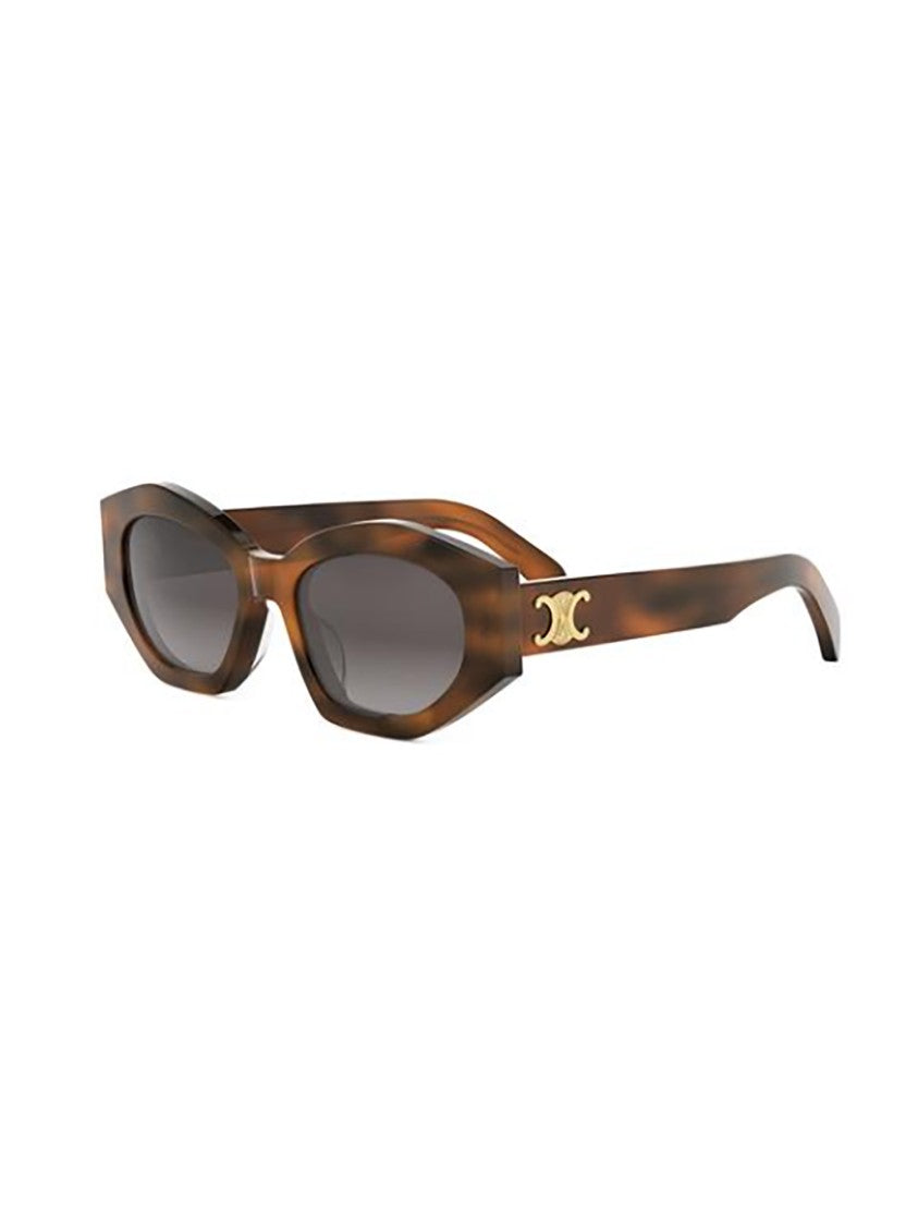 Celine Tortoiseshell Cl40238u Hexagonal Acetate Sunglasses