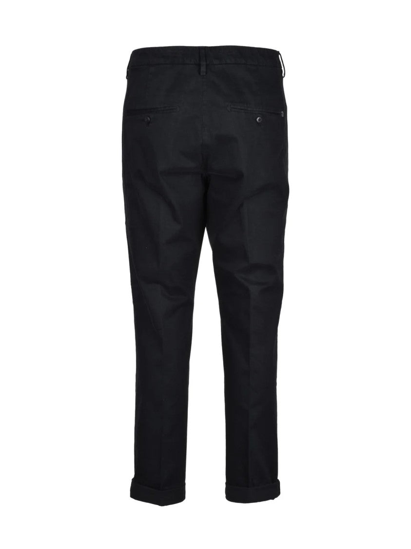 Dondup Black Slim Tapered Gaubert Trousers