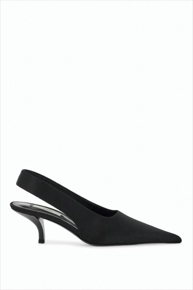 Totême Black Slingback Pumps With Pointed Toe